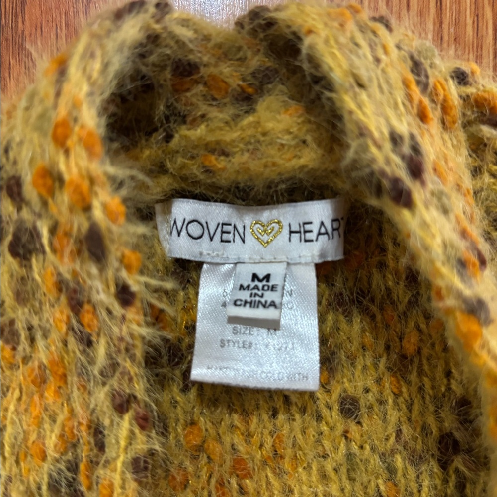 CONFETTI * RAINBOW DOT * BOHO * COZY CARDIGAN by WOVEN HEART 🧡💛 - Picture 3 of 5